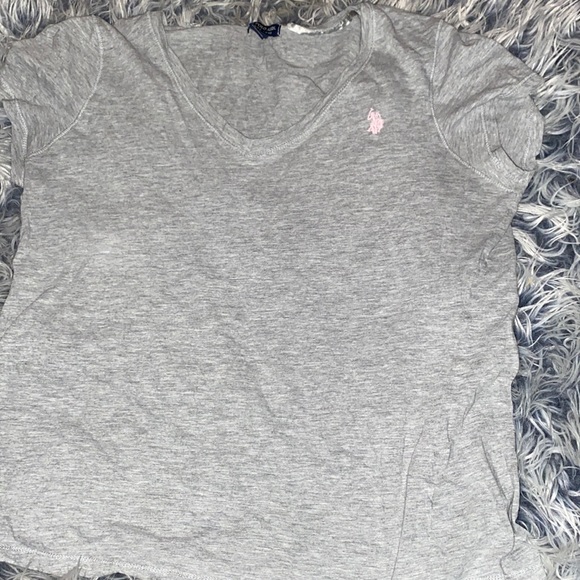Light Grey Polo V-Neck - Picture 1 of 4